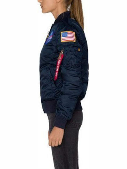 Vf Nasa Κοντό Γυναικείο Bomber Jacket Μπλε