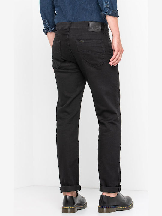 Lee Morton Herren Jeanshose in Relaxed Fit Schwarz