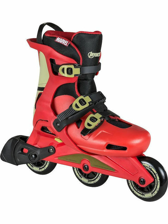 Powerslide Marvel Iron Man Wave Inline Αυξομειούμενα Rollers Κόκκινα Παιδικά