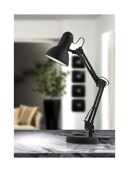 Globo Lighting Famous Office Lamp with Foldable Arm for Socket E27 in Black Color