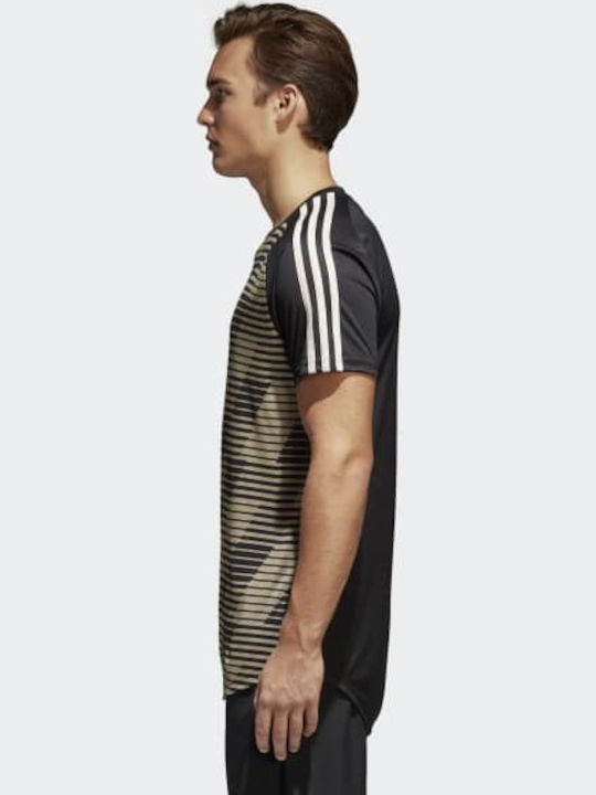 Adidas Tango Graphic Jersey Herren Sport T-Shirt Kurzarm Mehrfarbig