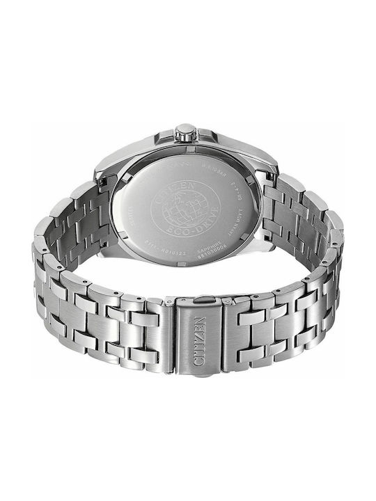 Citizen Platform Eco-Drive Watch Eco - Drive with Silver Metal Bracelet