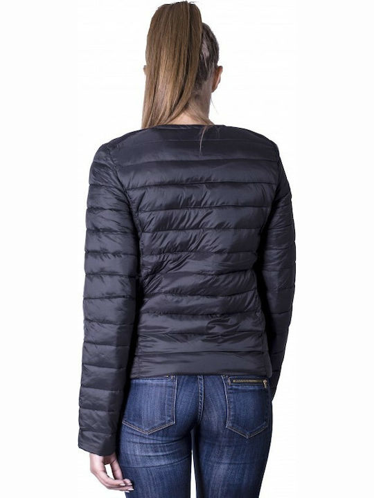 Biston Women's Short Puffer Jacket for Winter Black