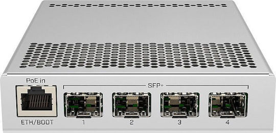 MikroTik CRS305-1G-4S+IN Unmanaged L2 PoE+ Switch with 1 Gigabit (1Gbps) Ethernet Port and 4 SFP Ports