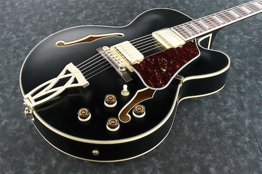 Ibanez AF75G Електрическа Китара ES с SS Конфигурация на Пикапите Black Flat