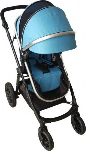Just Baby Ghia Adjustable 2 in 1 Baby Stroller Suitable for Newborn Light Blue 11kg