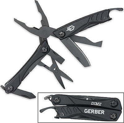 Gerber Dime Multi-tool Black with Blade made of Stainless Steel