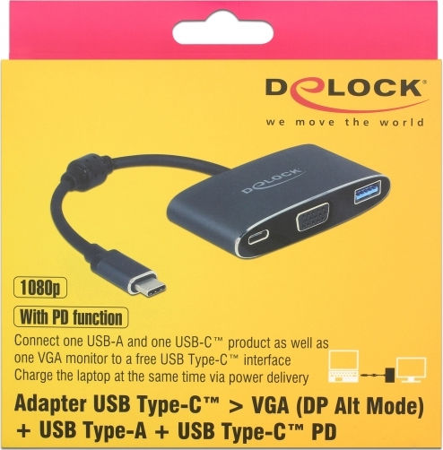 DeLock 62992 USB-C Stație de andocare cu 4K PD Gri