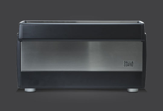 Dalla Corte Evo2 Nebula Schwarz Kommerzielle Espressomaschine mit 4 Gruppen 6kW Höhe 51cm Breite 115cm Tiefe 52,5cm