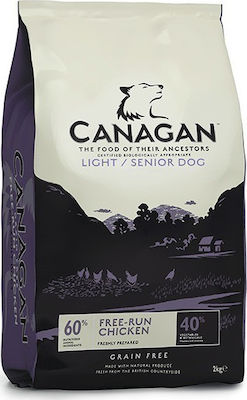 Canagan Light/Senior Free Run Chicken 12kg Trockenfutter für Hunde Diät mit Huhn