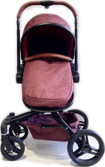 Miko T360 Бебешка количка 3 в 1 Матово червено T360red