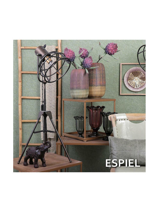 Espiel Vintage Φωτιστικό Δαπέδου Υ123xΜ27εκ. με Ντουί για Λαμπτήρα E27 Μπρούτζινο