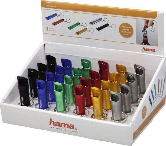 HAMA Keychain Flashlight LED with Maximum Brightness 4lm