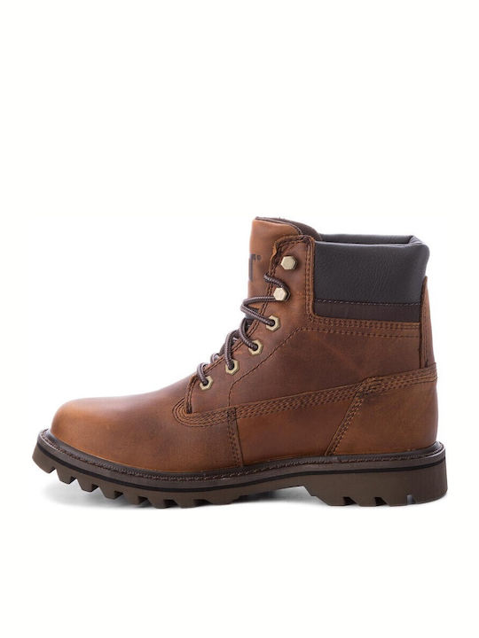 Deplete Waterproof Leather Tabac Brown Boots Waterproof