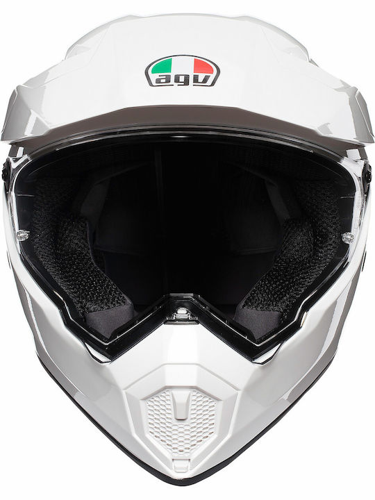 AGV AX-9 Dual Gloss White Κράνος Μηχανής On-Off 1540gr με Pinlock