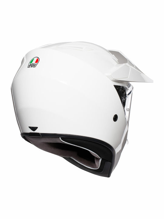 AGV AX-9 Dual Gloss White Κράνος Μηχανής On-Off 1540gr με Pinlock
