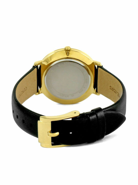 Michael Kors Pyper Γυναικείο Ρολόι 38mm Μπαταρίας με Μαύρο Δερμάτινο Λουράκι
