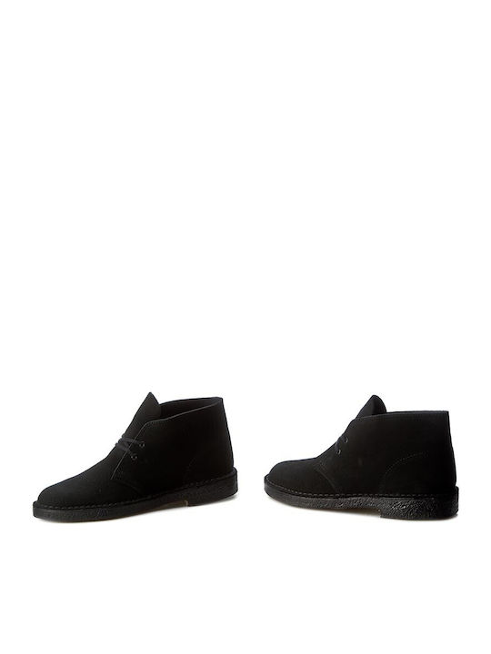Desert Boots Leather Black Men's Boots