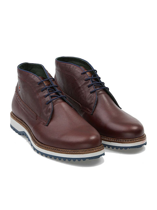 Robinson Men's Leather Boots Burgundy