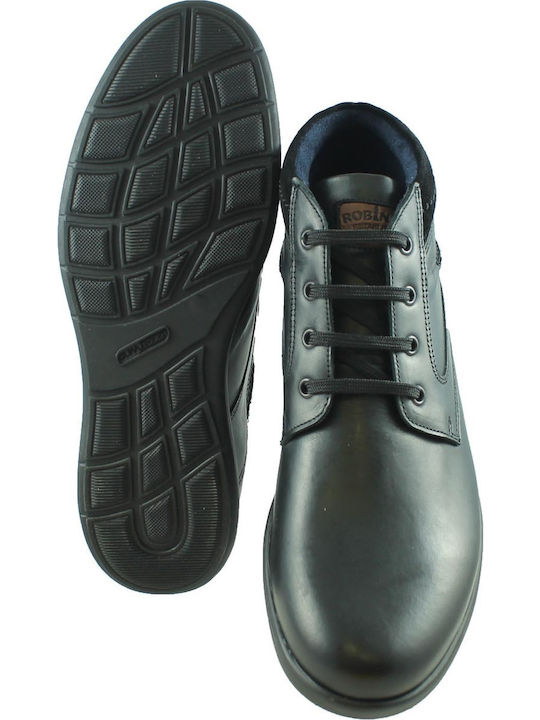 Leder Schwarz Herrenstiefel
