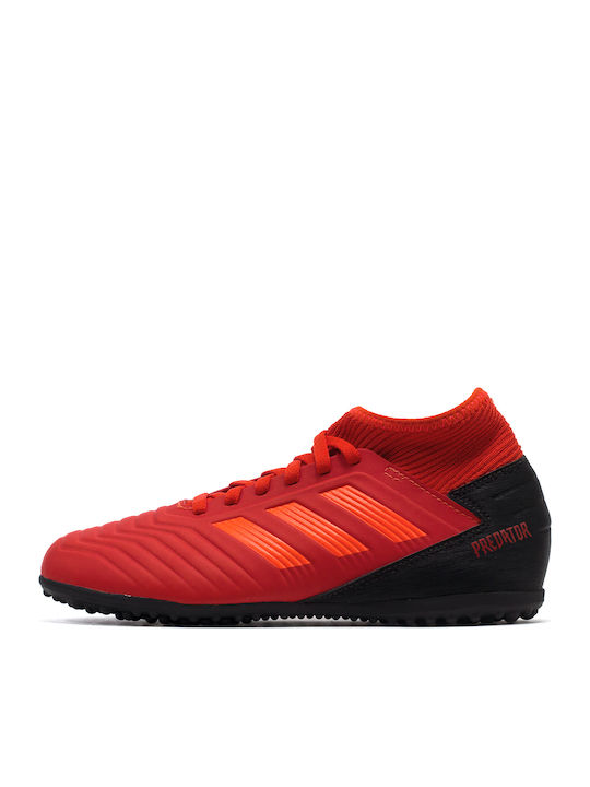 Predator 19.3 TF Kids Turf Soccer Shoes with Sock Active Red / Solar Red / Core Black