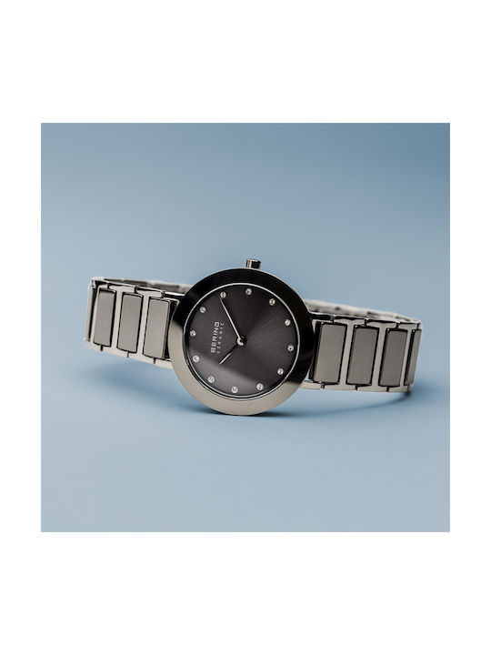 Bering Time Watch with Silver Ceramic Bracelet