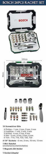 Bosch Set Ratchet 1\4" 3pcs