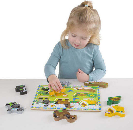 Дървено Детски Пъзел с Шипове Pets Chunky 8бр Melissa & Doug