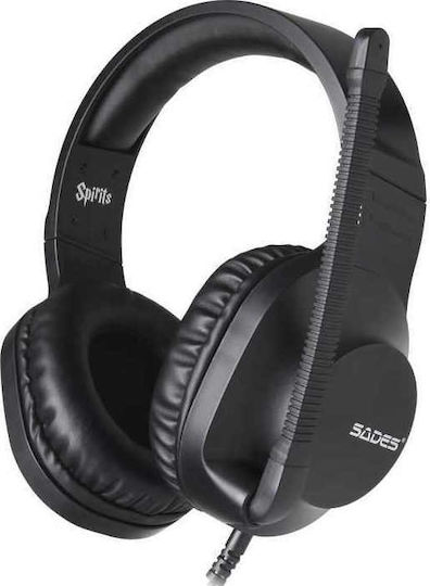 Sades Spirits Über Ohr Gaming-Headset mit Verbindung 2x3,5mm Schwarz