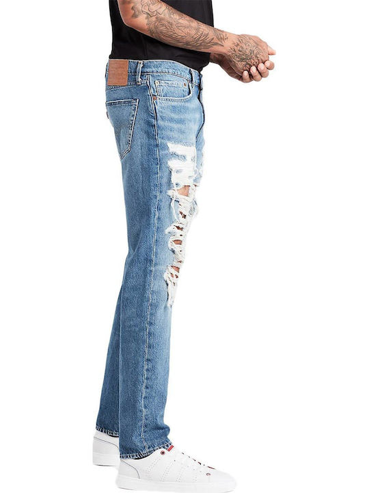 Levi's 511 Slim Fit Pantaloni de Bărbați din Jean în Croială Slim Albastru