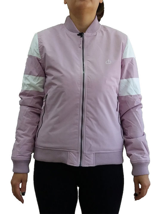 Κοντό Γυναικείο Bomber Jacket Λιλά