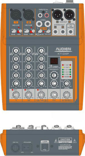 Audien KT04P 2 XLR Inputs