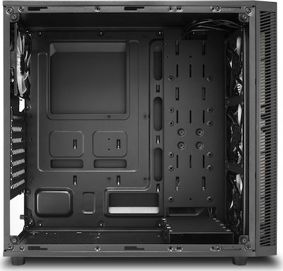 Sharkoon TG4 Gaming Midi-Turm Computergehäuse mit RGB-Beleuchtung Rot