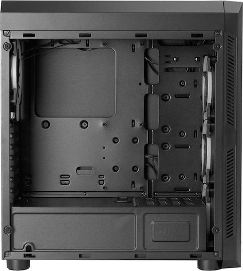Chieftec Scorpion II Gaming Midi-Turm Computergehäuse mit Seitenfenster und RGB-Beleuchtung Schwarzes