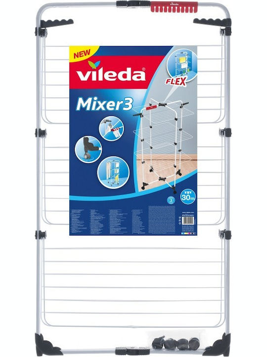 Vileda Mixer 3 Сгъваем Аплъстра Подов с Дължина на Разпъване 30м
