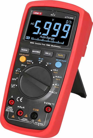Uni-T Ψηφιακό Πολύμετρο True RMS με Μέτρηση AC / DC / Αντίστασης / Χωρητικότητας / Θερμοκρασίας UT139S