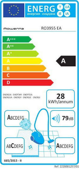 Rowenta Compact Power Ηλεκτρική Σκούπα 750W με Σακούλα 3lt Μαύρη