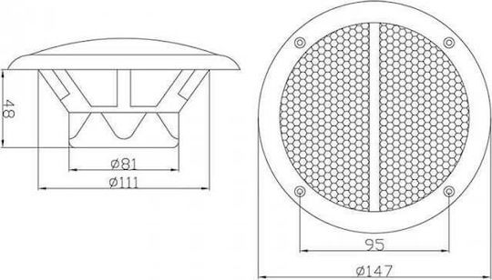 Blow Waterproof Marine Speaker WS-150 5.25" with 25W RMS White