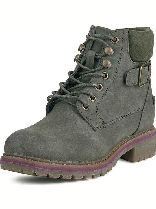 Refresh Damen Knöchelstiefel Khaki