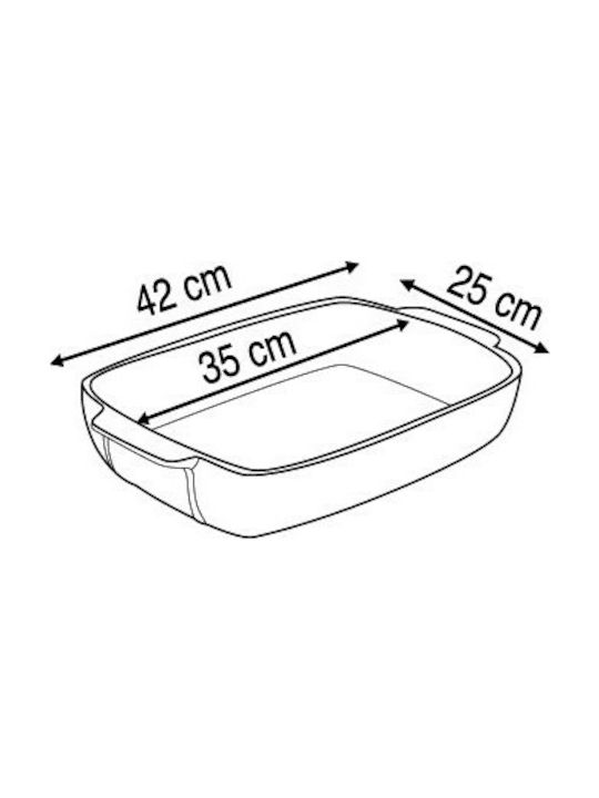 Pyrex Signature Ceramic Rectangular Heat-Resistant Cookware 35x25cm