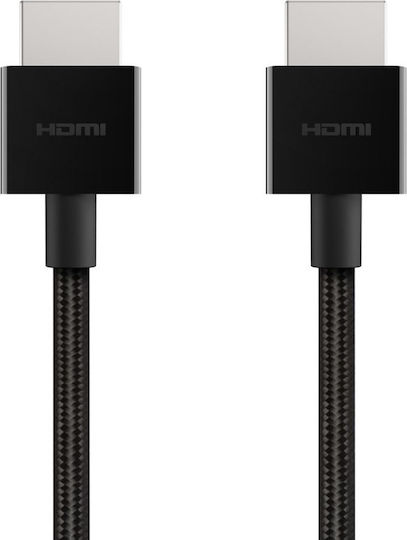 Belkin HDMI 2.1 Ultra High Speed 48Gbps 4K 120Hz HDR VRR Braided Cable HDMI Male - HDMI Male 2m Black