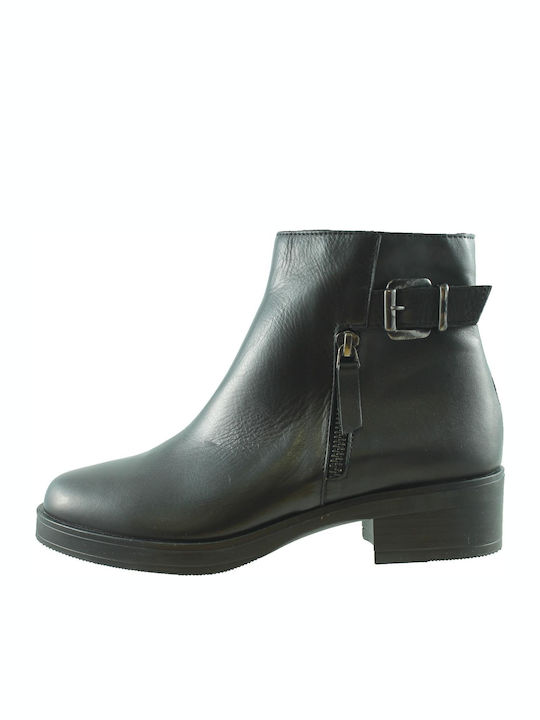 Leather Women's Ankle Boots Black