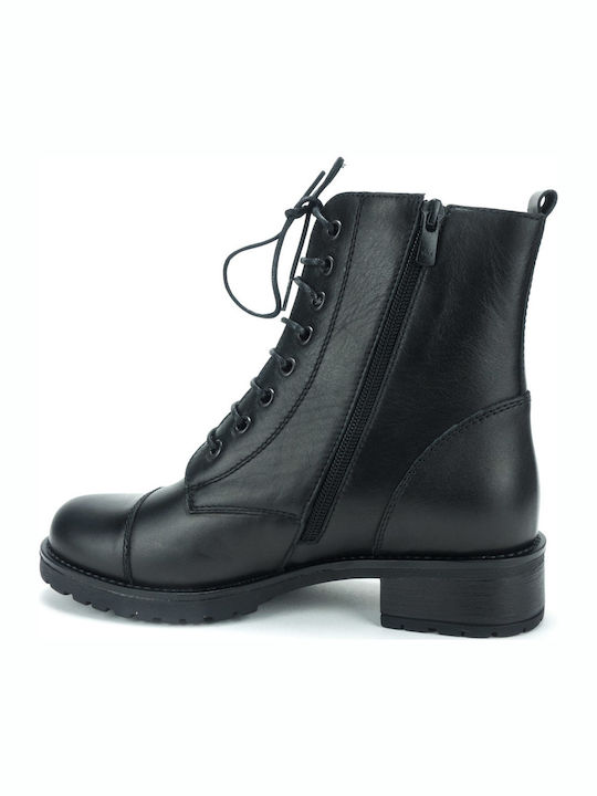 Leather Women's Ankle Boots Black