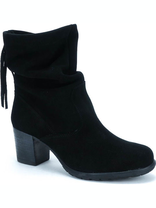 Wildleder Stiefeletten Damen Schwarz