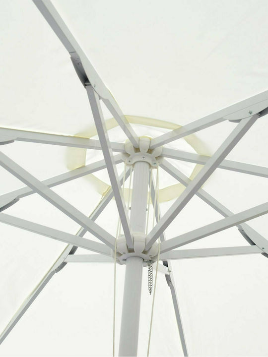 Umbrelă Profesională Rotundă Din Aluminiu Ecru Φ3xÎ2,5m
