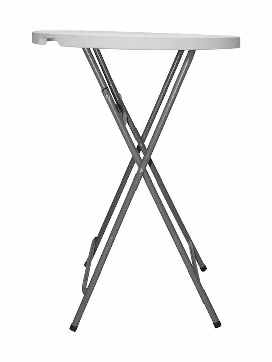 Tisch Bar für kleine Außenbereiche Zusammenklappbar Weiß 81x81x110cm