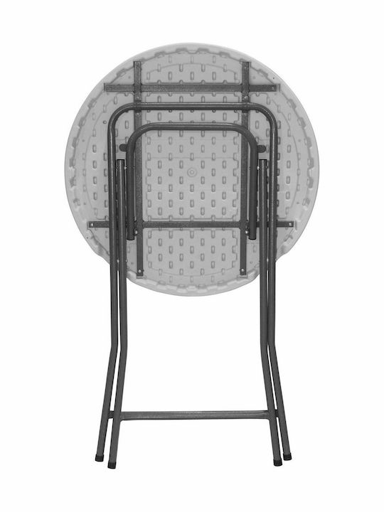Tisch Bar für kleine Außenbereiche Zusammenklappbar Weiß 81x81x110cm