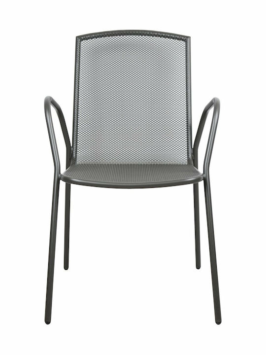 Outdoor Chair Metallic Elijah Anthracite 43x62x89cm