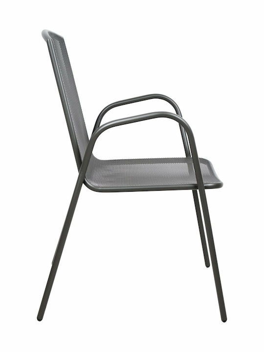 Outdoor Chair Metallic Elijah Anthracite 43x62x89cm