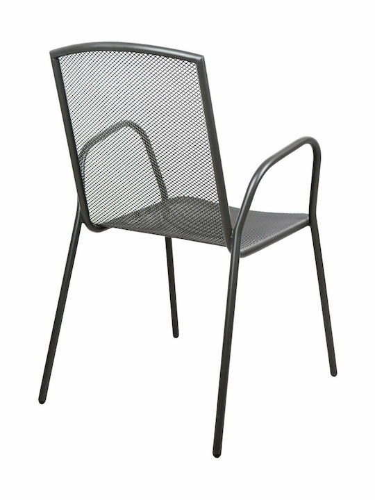 Outdoor Chair Metallic Elijah Anthracite 43x62x89cm